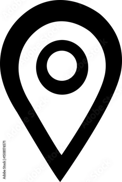 Obraz Location pin icon. Map pin place marker. . Map marker pointer icon . symbol collection. Flat style - stock vector . Location icon. Map marker pointer icon GPS location symbol collection. Modern map ma