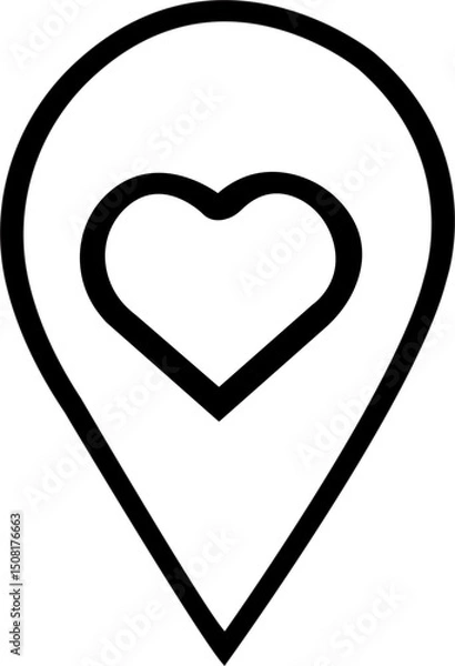 Fototapeta Location pin icon. Map pin place marker. . Map marker pointer icon . symbol collection. Flat style - stock vector . Location icon. Map marker pointer icon GPS location symbol collection. Modern map ma
