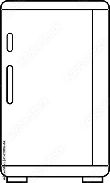 Fototapeta Smart Refrigerator icon. fridge icons sign vector template elements, Kitchen items line art silhouette creativity, Icons for designs, Home Appliances, web page, mobile apps, cooling purposes.