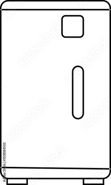 Fototapeta Smart Refrigerator icon. fridge icons sign vector template elements, Kitchen items line art silhouette creativity, Icons for designs, Home Appliances, web page, mobile apps, cooling purposes.