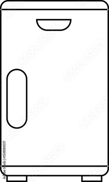 Fototapeta Smart Refrigerator icon. fridge icons sign vector template elements, Kitchen items line art silhouette creativity, Icons for designs, Home Appliances, web page, mobile apps, cooling purposes.