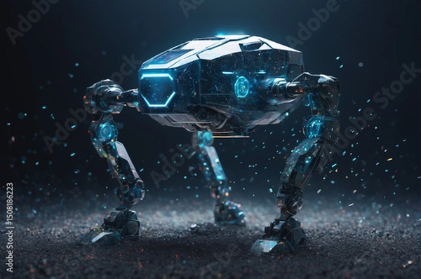 Obraz Futuristic Robot in Action. Generative AI.