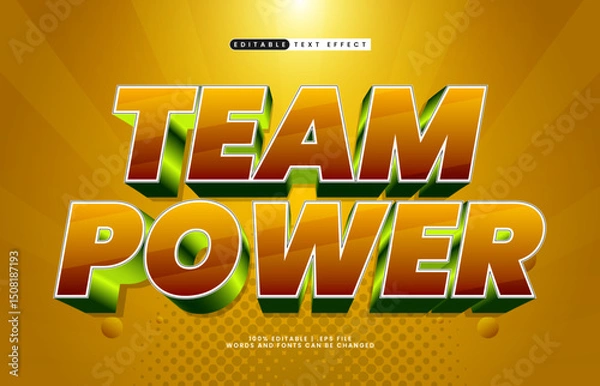 Obraz team power editable text effect with a team and sport text effect