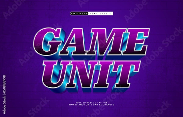 Obraz game unit editable text effect with a team and sport text effect