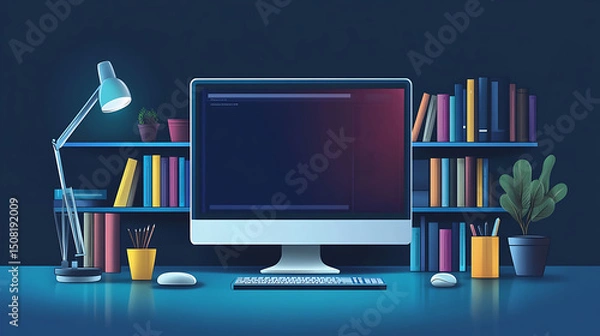 Obraz animated online course UI with folders and assignments,