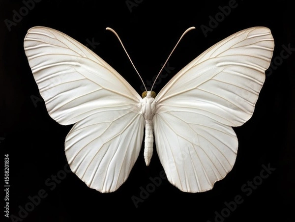 Obraz A white morpho butterfly with rare albino coloration