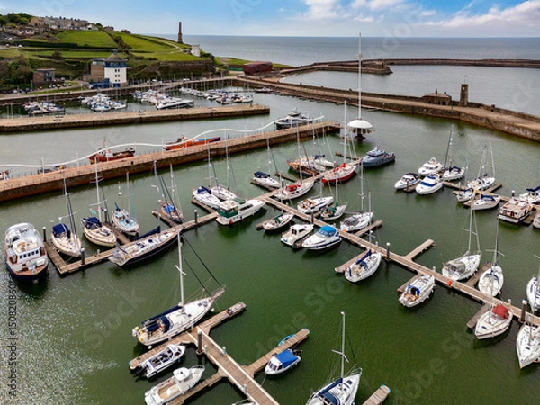Fototapeta The harbor in the town of Whitehaven on the coast of Cumbria in the northwest of England