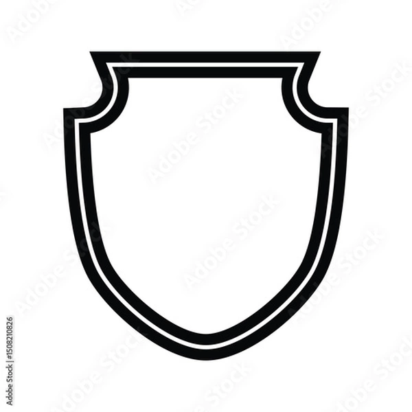 Obraz Badge Icon. Vintage label and badge illustration. Security shield symbol.