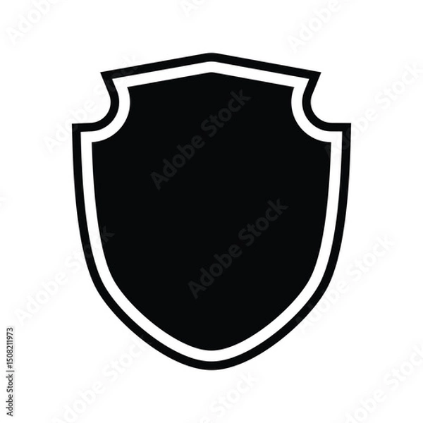 Fototapeta Badge Icon. Vintage label and badge illustration. Security shield symbol.