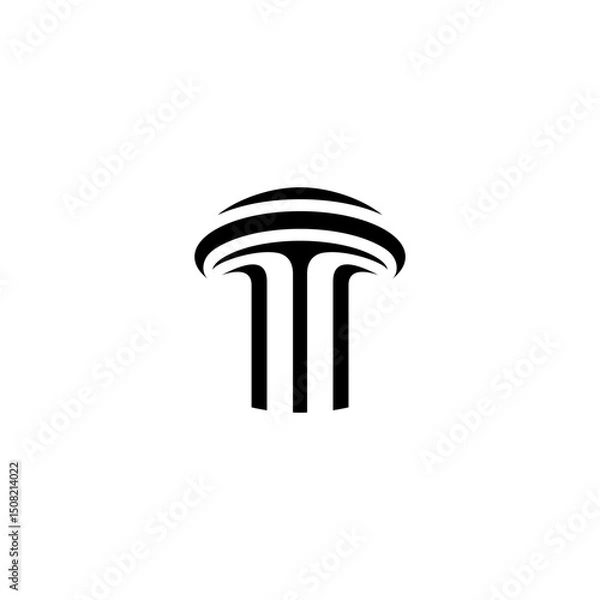 Obraz Pillar logo with simple shape