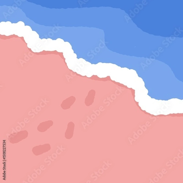 Fototapeta 해변 일러스트,summer illustration 