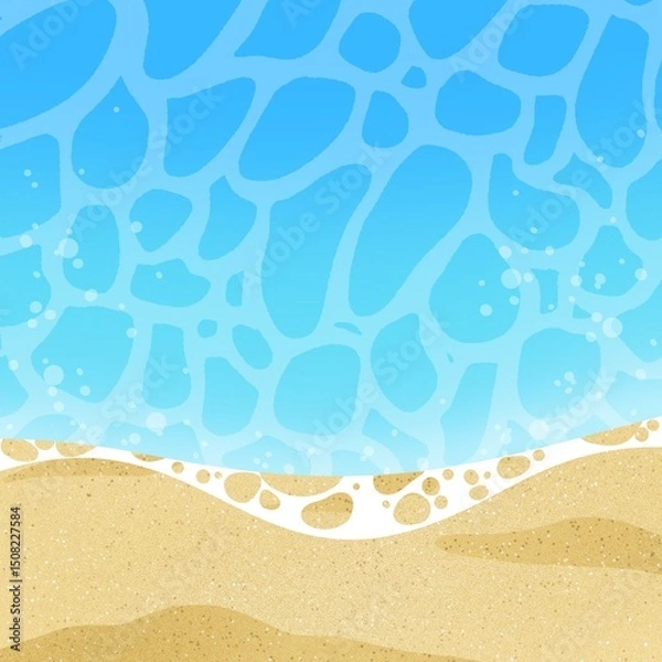Fototapeta 바다 일러스트,해변 일러스트,beach illustration 