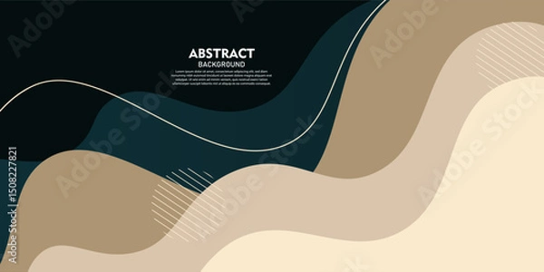 Fototapeta Colorful wavy background with gradient color. suitable for wallpaper, template, brochure, etc. Vector Eps10