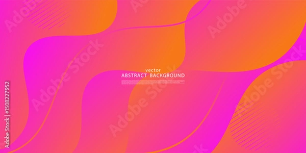 Obraz Abstract gradient wave background in bright colors. Trendy background with fluid wave and line pattern. Vector eps10