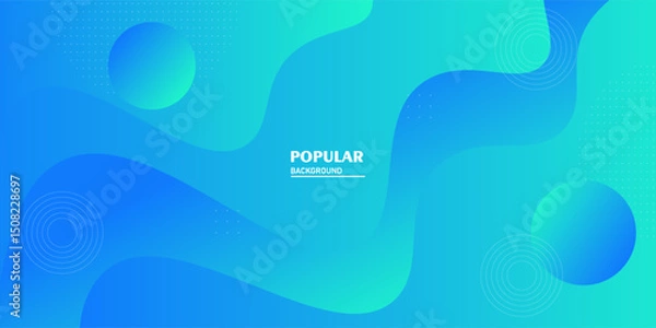 Obraz Abstract 3d bright blue waves with background with shadow shapes. Futuristic wave background. Vector eps10