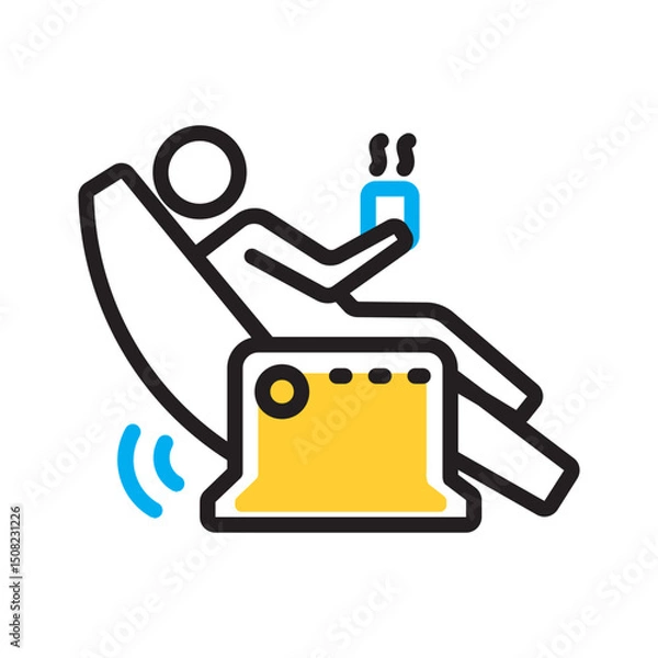 Fototapeta Vector multi color icon for Zero gravity chair
