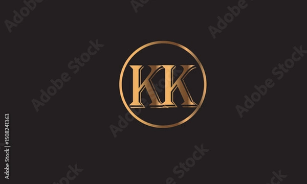 Obraz KK, K ,  KK , Abstract Letters Logo Monogram	