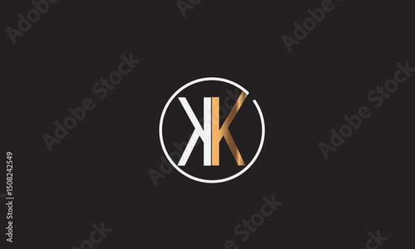 Obraz KK, K ,  KK , Abstract Letters Logo Monogram	
