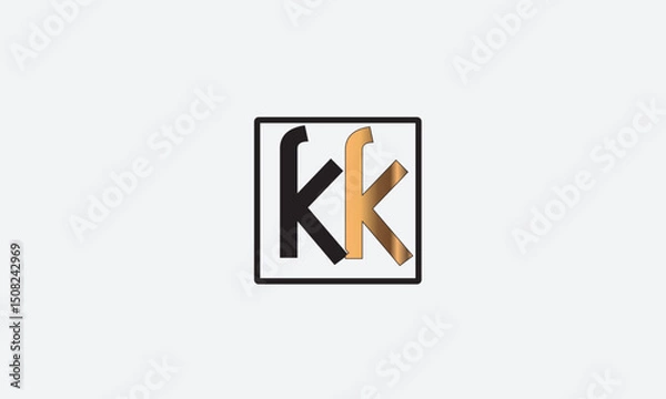 Obraz KK, K ,  KK , Abstract Letters Logo Monogram	