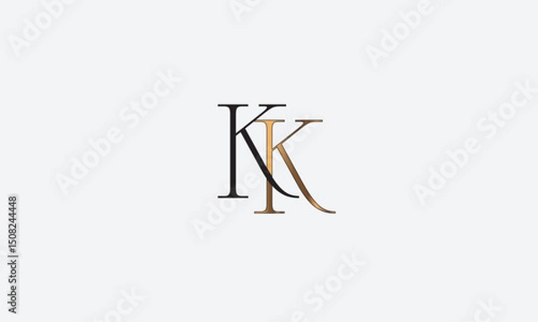 Obraz KK, K ,  KK , Abstract Letters Logo Monogram	