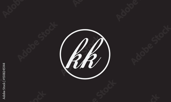 Obraz KK, K ,  KK , Abstract Letters Logo Monogram	