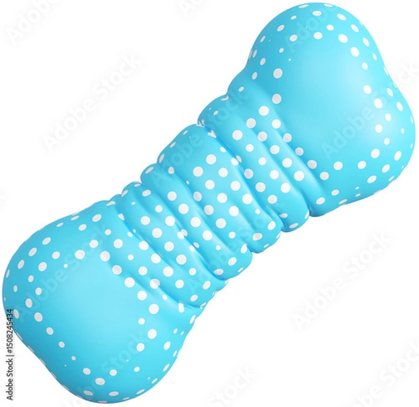 Fototapeta 3D Fun colorful inflatable abstract balloon shape. Playful creative graphic form isolated clipart. Render of geometric modern y2k illustration