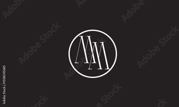 Obraz MM, MM , M Abstract Letters Logo Monogram	