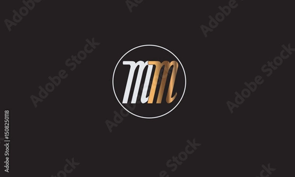 Obraz MM, MM , M Abstract Letters Logo Monogram	
