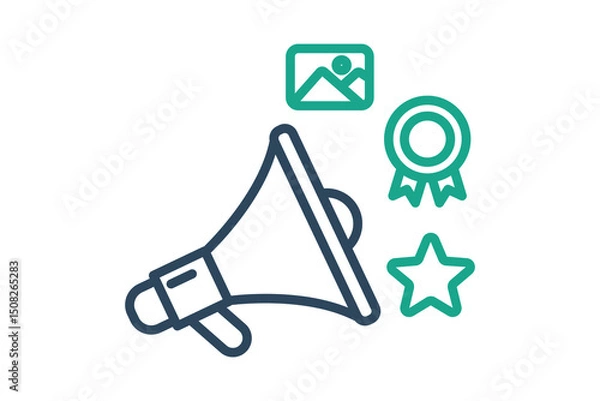 Obraz Campaign icon. line icon style. icon related to branding. business elements vector illustration
