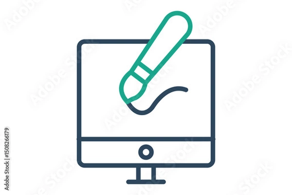 Obraz Design icon. line icon style. icon related to brand. business elements vector illustration
