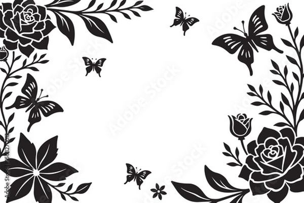 Obraz Butterfly Floral Laser Cut Bundle
