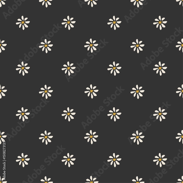 Obraz Trendy minimalist seamless botanical pattern with abstract creative hand drawn composition