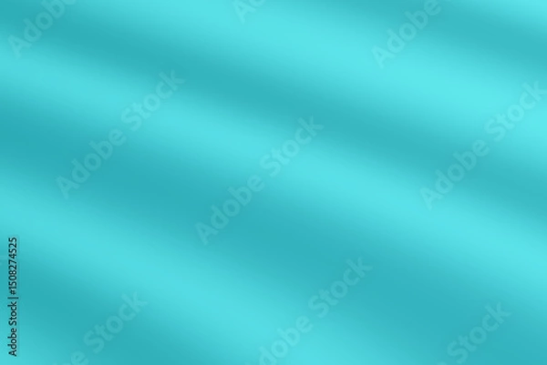 Fototapeta Vibrant turquoise gradient background with flowing color waves, ideal for contemporary branding and digital marketing materials