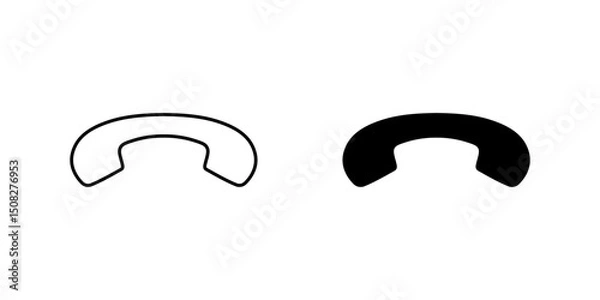 Fototapeta Phone hang up icon in trendy concept. End call sign symbol