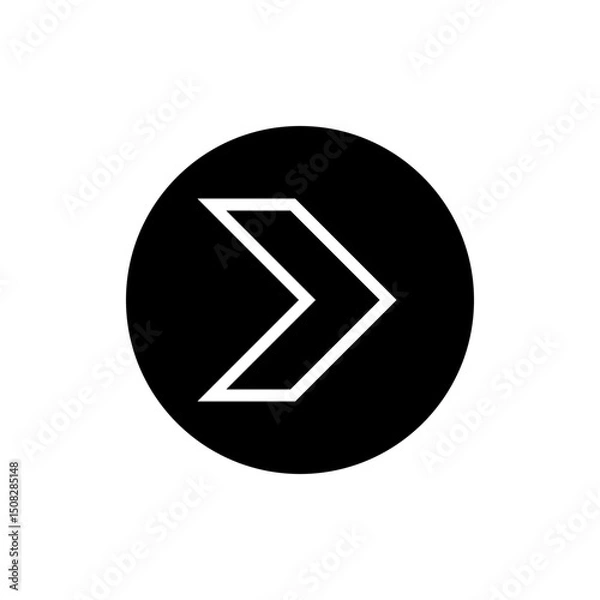 Fototapeta a vector of a right arrow icon