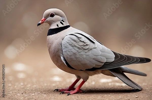 Obraz elegant dove standing gracefully against a softly blurred background
