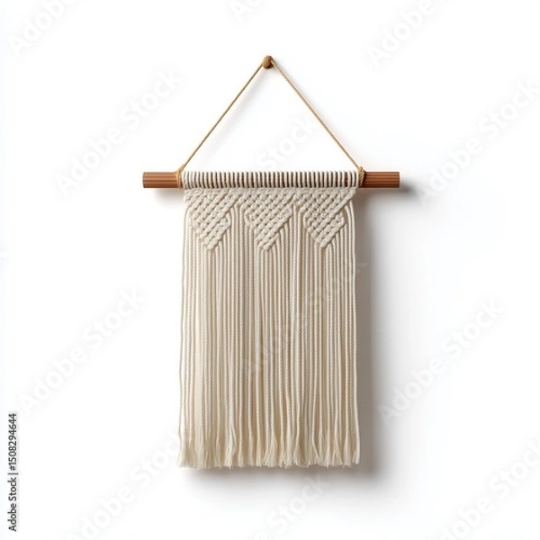 Fototapeta Creating stunning macrame wall art diy guide home craft project indoor close-up handmade decor ideas