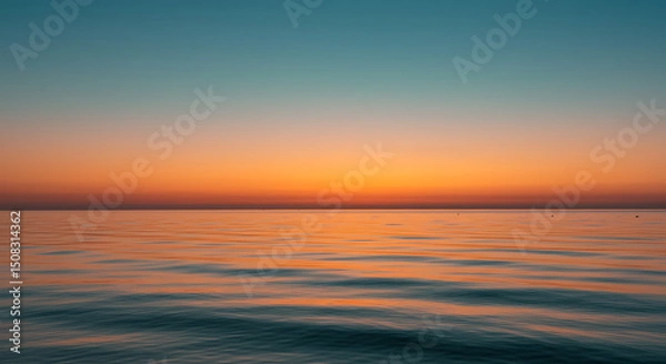 Obraz Serene Ocean Sunset Tranquil Seascape at Golden Hour