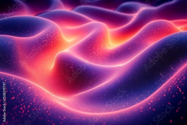 Fototapeta Abstract glowing waves, energy, vibrant background, digital art, website design