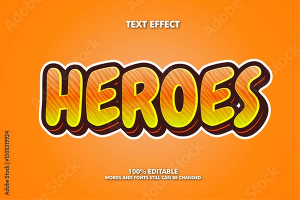 Fototapeta Heroes text effect