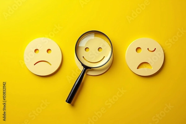 Obraz A Satisfying Emoji with a smile face and others with different expressions. 