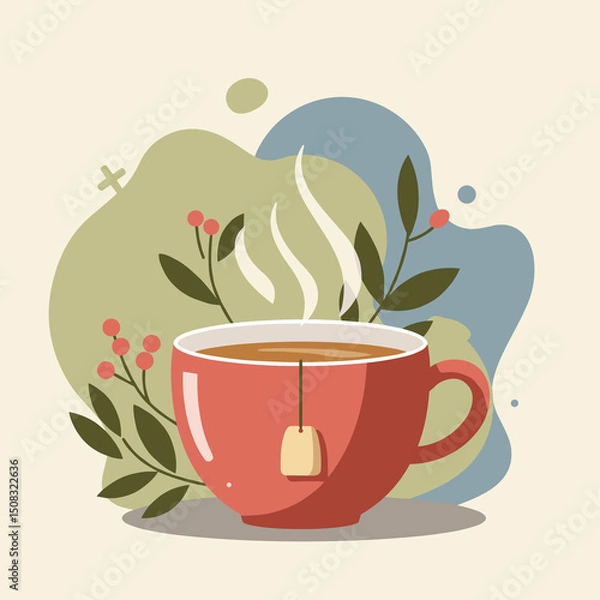 Obraz Cup of tea  – soft self-care icon