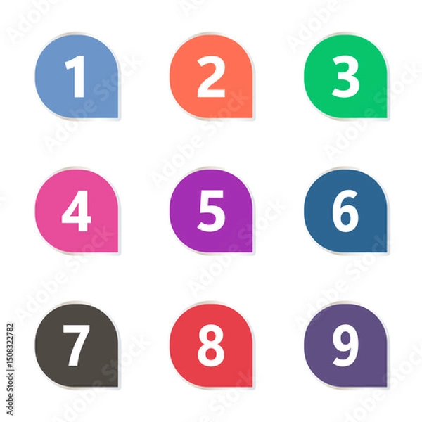 Obraz Number icon vector illustration. Infographic number icon vector. number icon vector