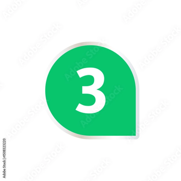 Obraz Number icon vector illustration. Infographic number icon vector. number icon vector