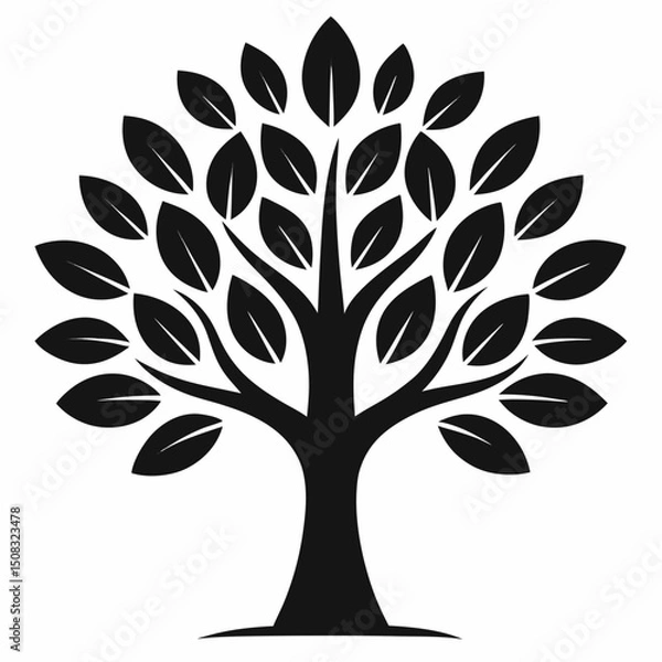 Fototapeta silhouette black tree