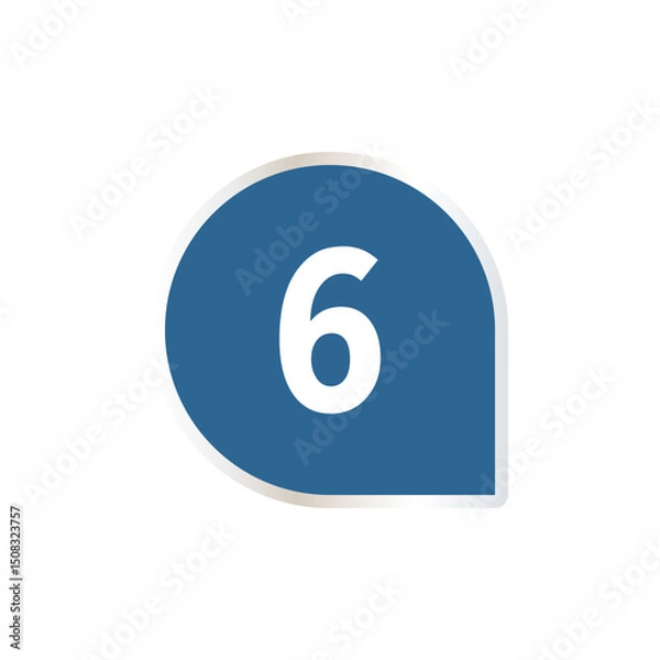 Obraz Number icon vector illustration. Infographic number icon vector. number icon vector