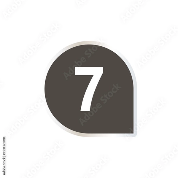 Obraz Number icon vector illustration. Infographic number icon vector. number icon vector
