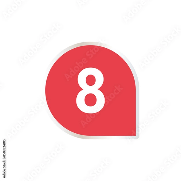 Fototapeta Number icon vector illustration. Infographic number icon vector. number icon vector