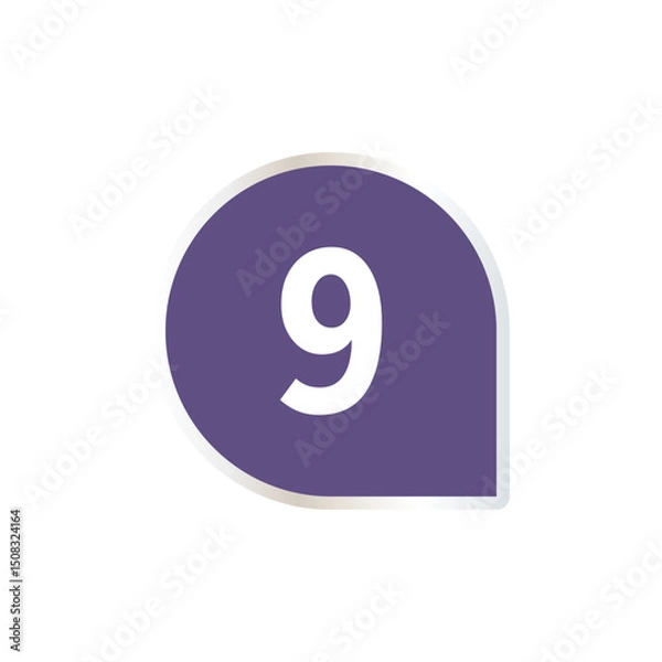 Obraz Number icon vector illustration. Infographic number icon vector. number icon vector