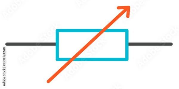 Fototapeta Variable Resistor Electronic Circuit Symbol